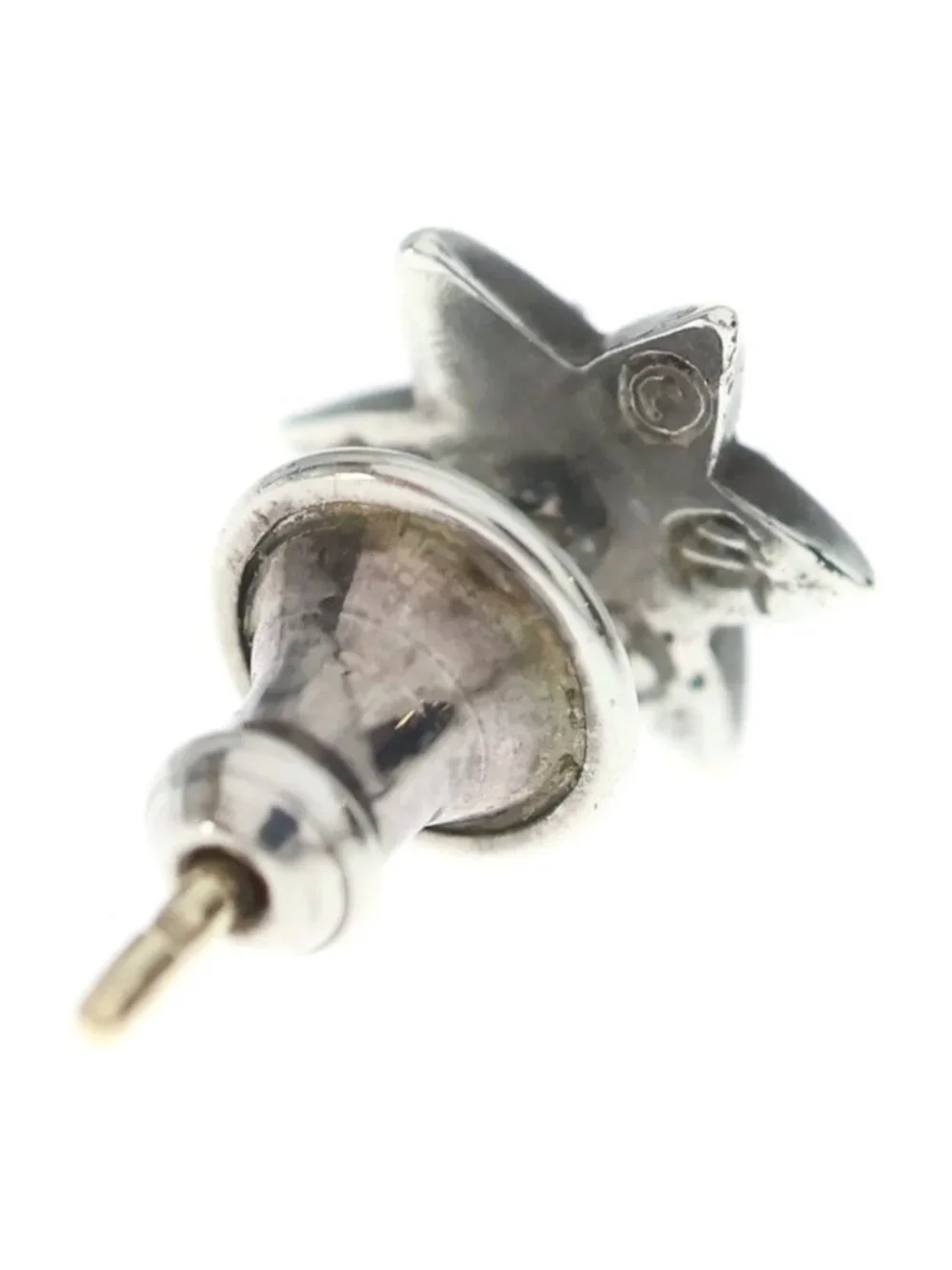 Chrome Hearts CO Star Stud Earrings Silver